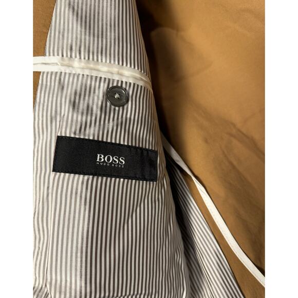 NWOT Hugo Boss Tan Hartlay 2 Stretch Slim Fit Cotton Jacket Brown Tan $645 - Picture 9 of 16